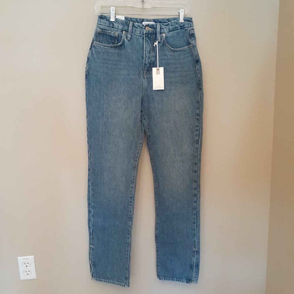 Good American Blue Boyfriend Jeans